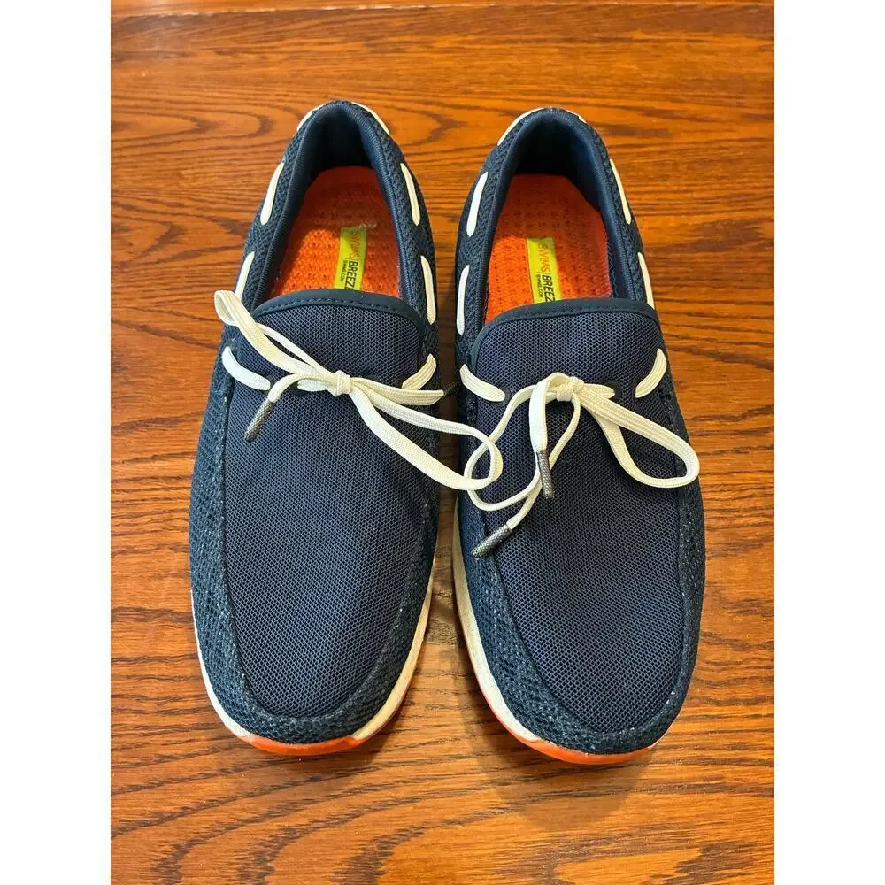 Swims Breeze Leap Laser Lace Loafer Slip On Navy Blue Men's Size 7
